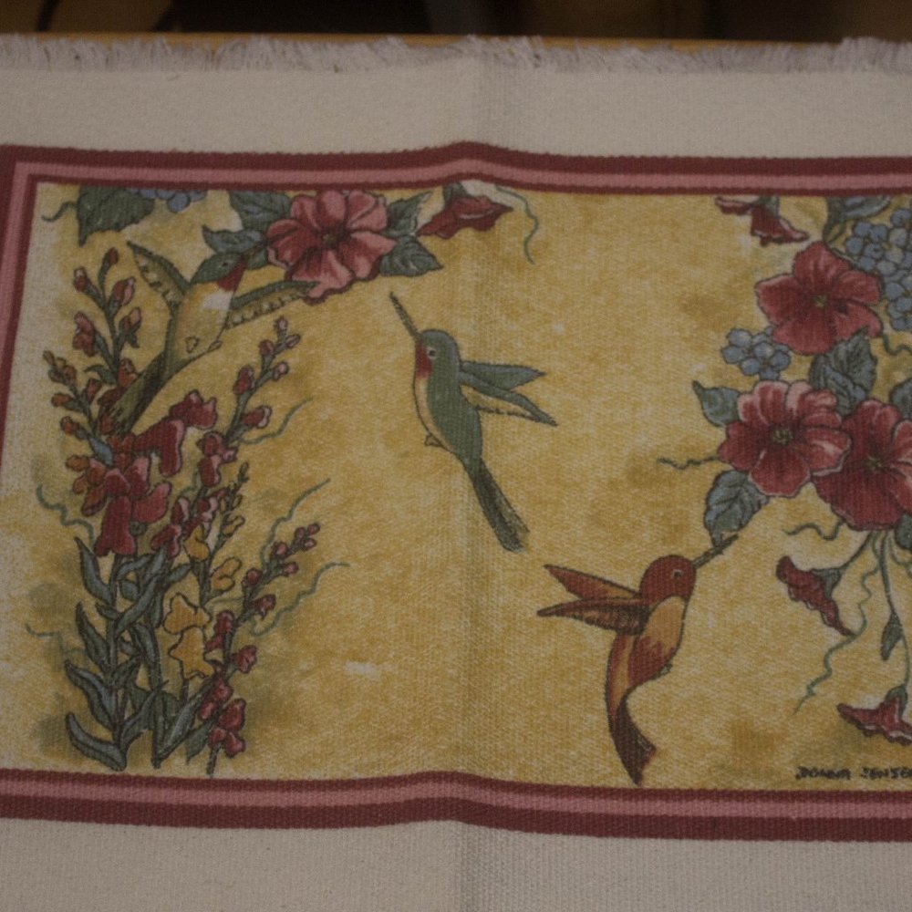 Lot of 4 Donna Jensen Hummingbirds Place Mats